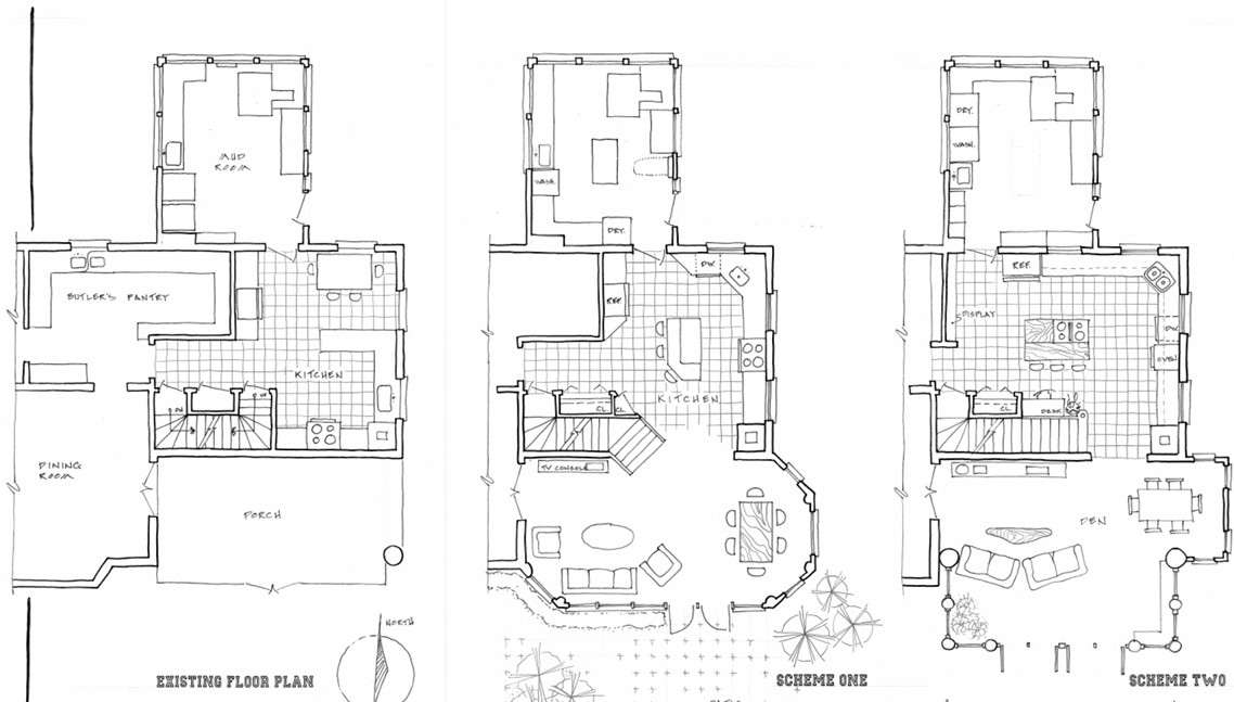 Existing Plan + Two Design Schemes